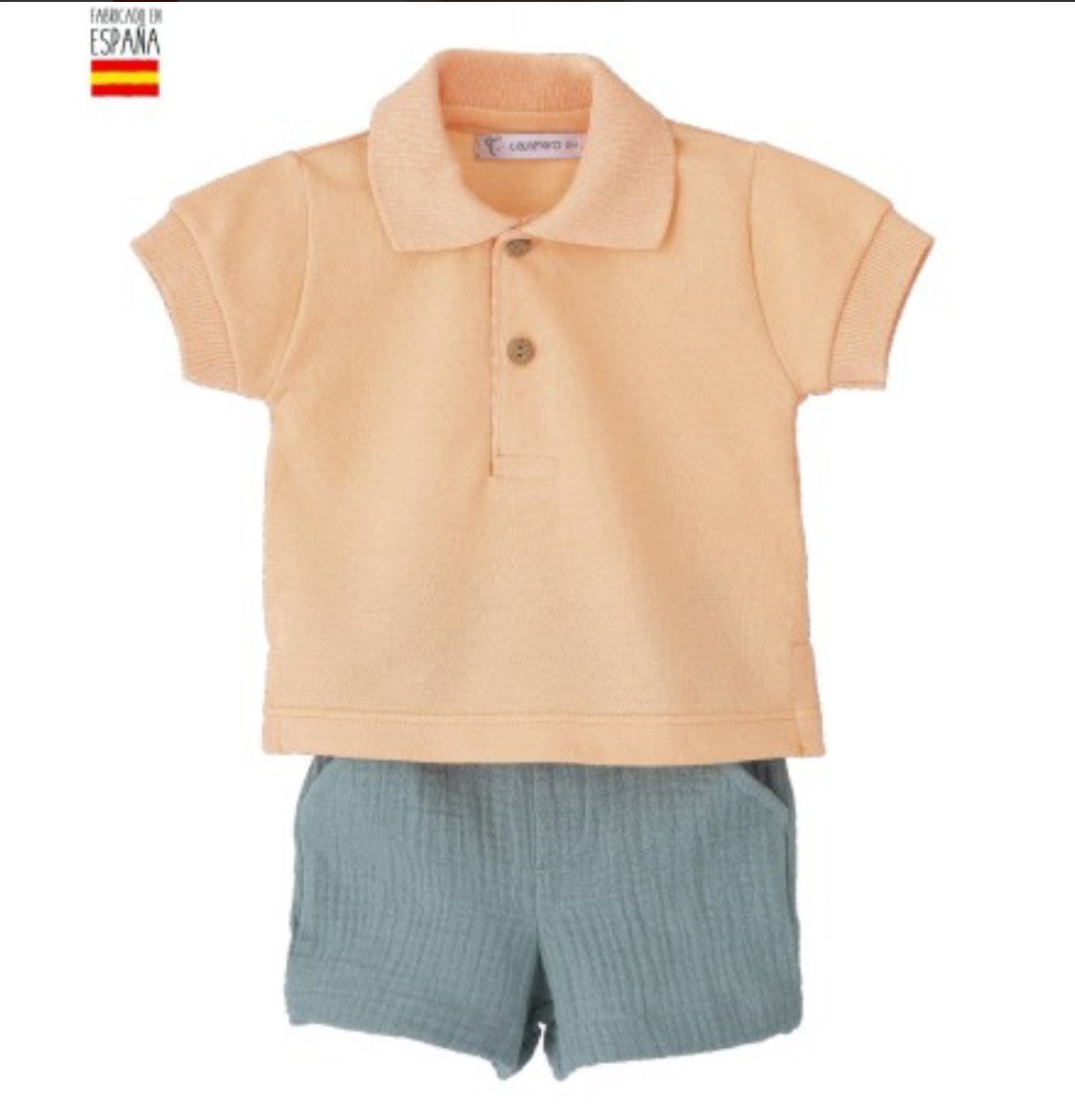 CONJUNTO POLO Y SHORT VERDE SALVIA